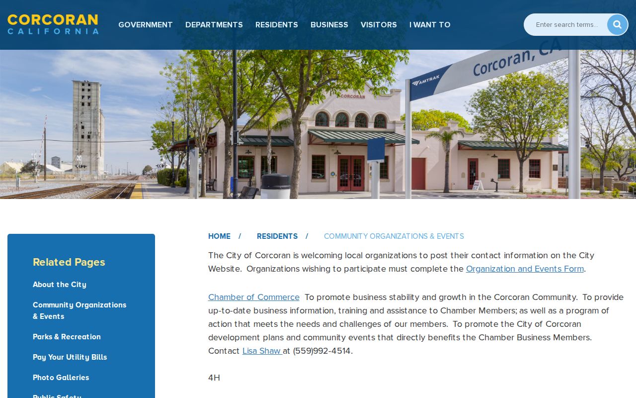 Corcoran neighbors community organizations directory