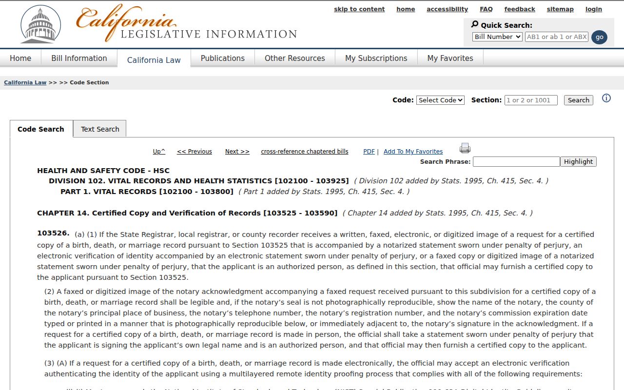 Corcoran previous residents California vital-copy eligibility law