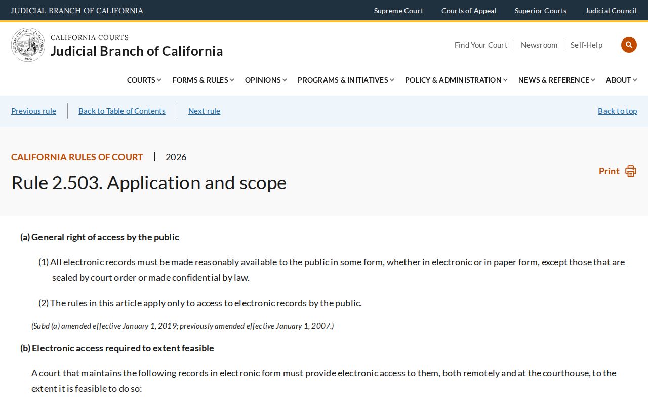 Corcoran resident lookup and California Rule 2.503 remote court access
